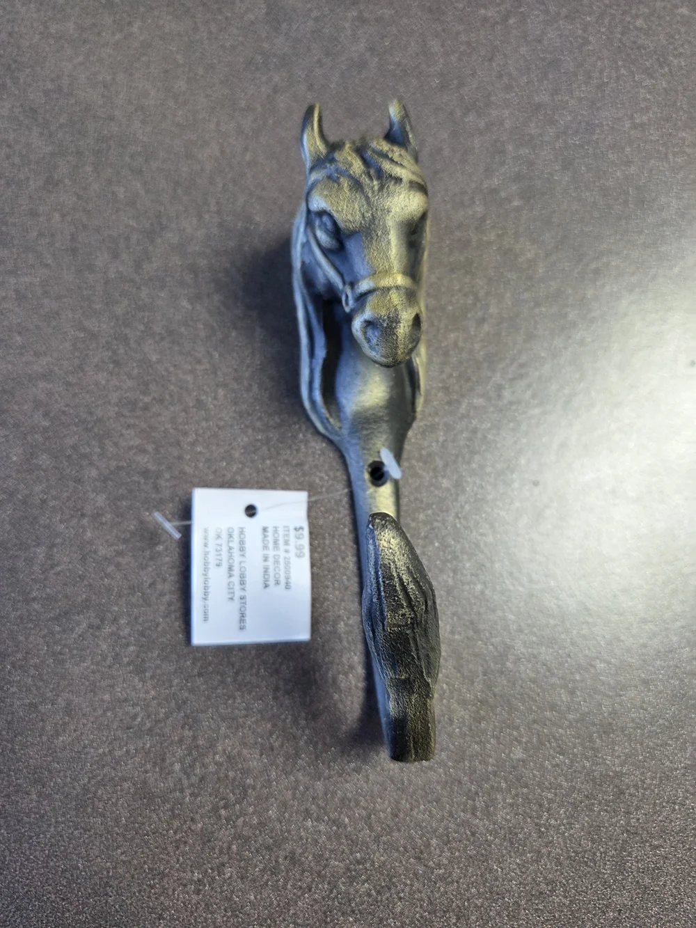 Vintage-Style Black Horse Head Wall Hook